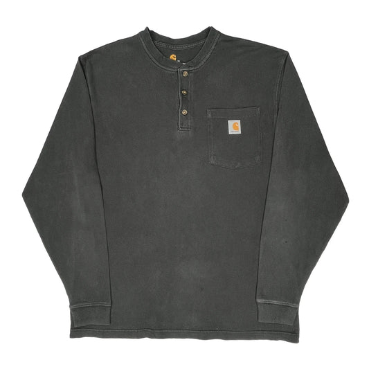 Carhartt Long Sleeve T-Shirt - Medium Black Cotton