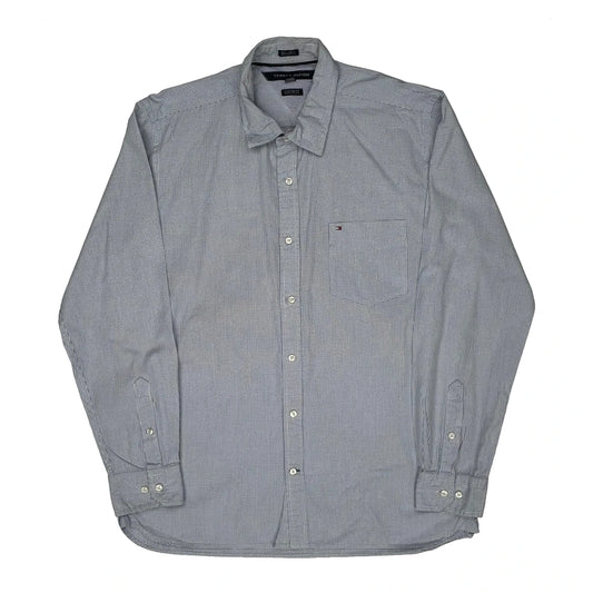 Vintage Tommy Hilfiger Shirt - Large Blue Cotton