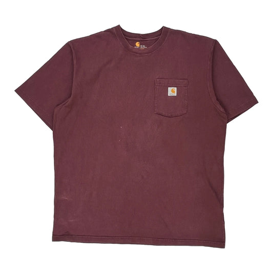 Carhartt Tall T-Shirt - XL Burgundy Cotton
