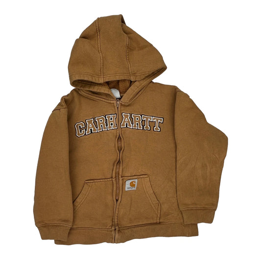 Age 7 Carhartt Hoodie - Small Brown Cotton Blend