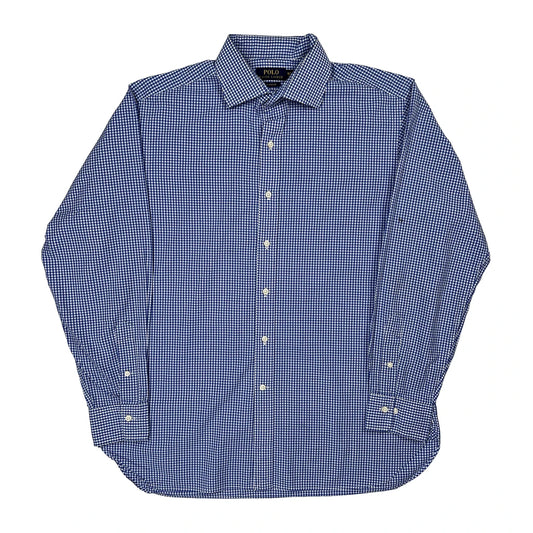 Polo By Ralph Lauren Checked Shirt - Large Blue Cotton