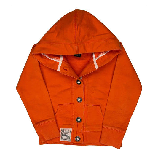 Vintage Age 6 Ralph Lauren Hoodie - Small Orange Cotton