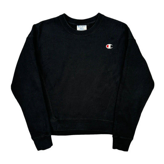 Reverse Weave Champion Sweatshirt - Small Black Cotton