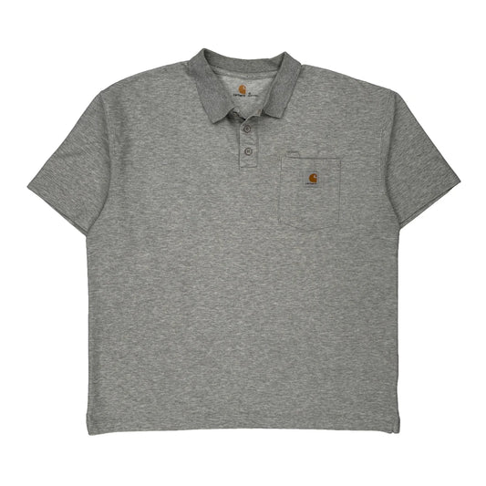 Carhartt Polo Shirt - XL Grey Cotton