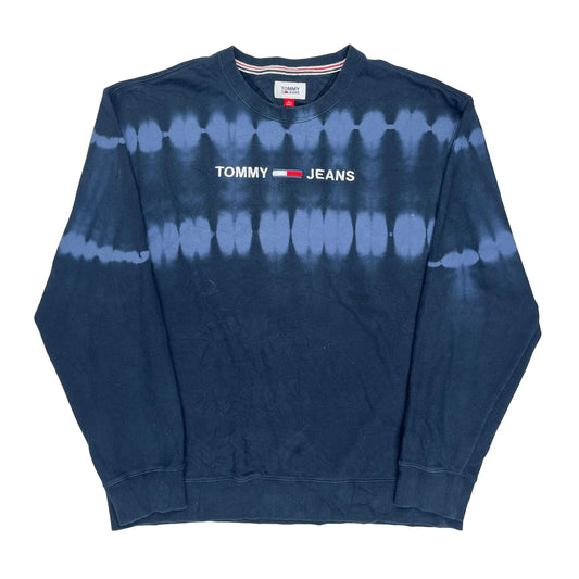 Tommy Jeans Tie-Dye Sweatshirt - XL Blue Cotton