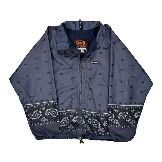 1980'S Louis Garneau Shell Jacket - Large Blue Polyester