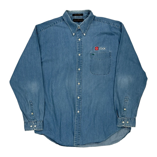 Cook Logo Tommy Hilfiger Denim Shirt - XL Blue Cotton
