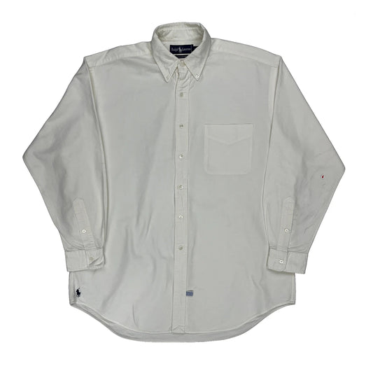 Ralph Lauren Shirt - Medium White Cotton