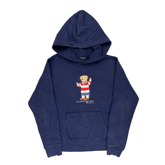 Age 14-16 Polo Bear Polo By Ralph Lauren Graphic Hoodie - Large Navy Cotton