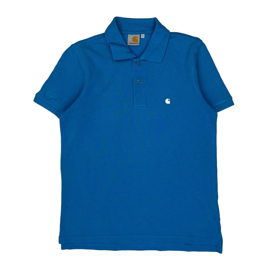 Carhartt Polo Shirt - Small Blue Cotton