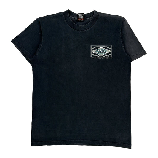 Sturgis '95 Harley Davidson Graphic T-Shirt - Medium Black Cotton