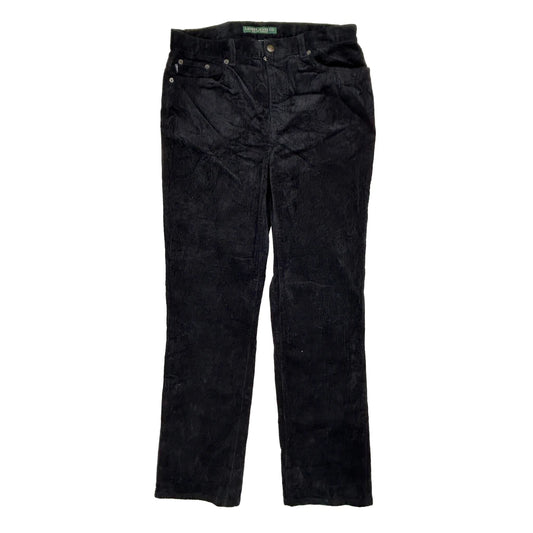 Ralph Lauren Cord Trousers - 32W UK 12 Black Cotton