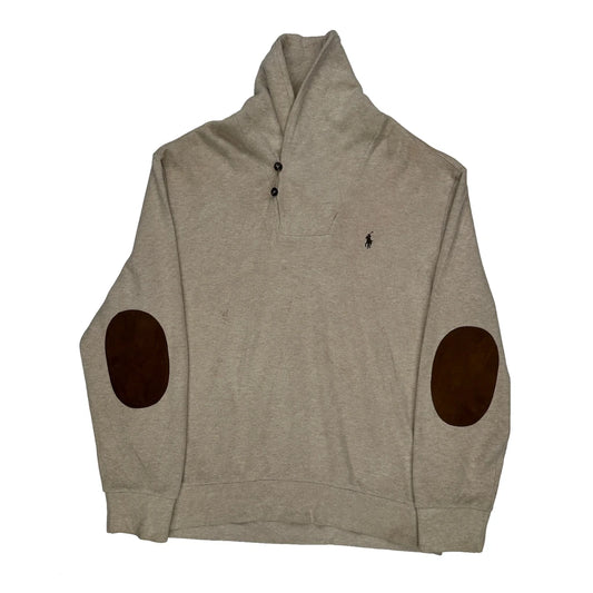 Vintage Polo By Ralph Lauren Jumper - XL Beige Cotton