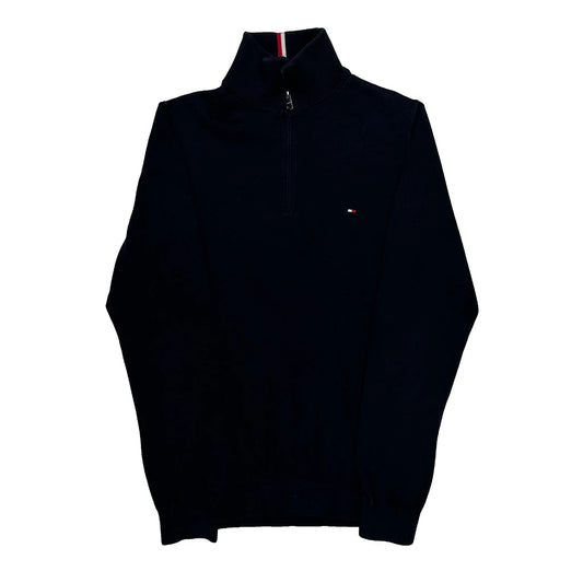 Vintage Tommy Hilfiger Jumper - Small Black Cotton