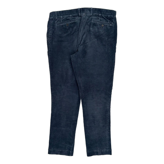 Polo By Ralph Lauren Cord Trousers - 36W 30L Blue Corduroy