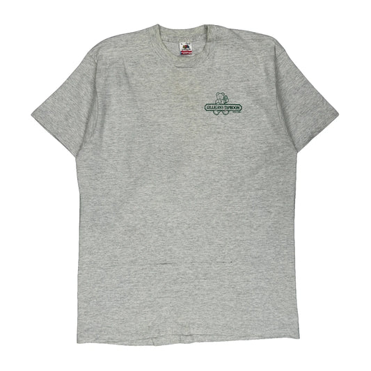 Made In USA Single Stitch Fruit Of The Loom Graphic T-Shirt - XL Grey Cotton