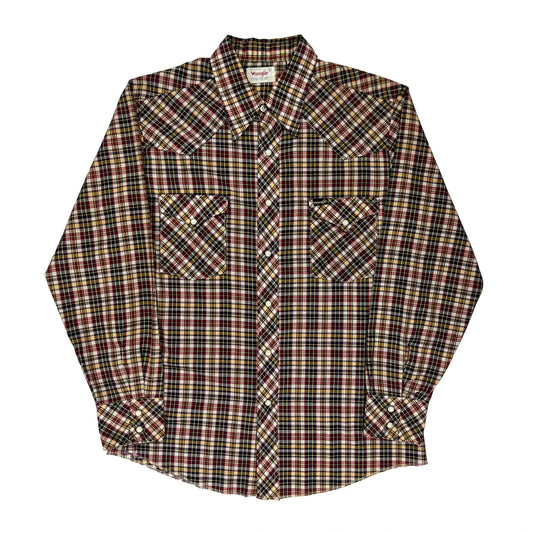 Wrangler Checked Shirt - Large Multicoloured Cotton