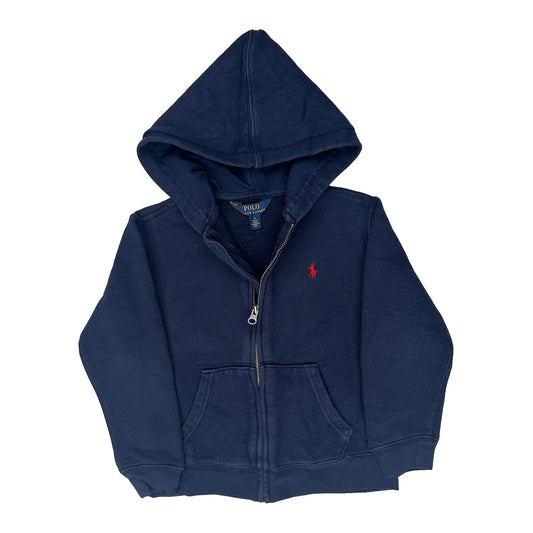 Vintage Age 6 Polo By Ralph Lauren Hoodie - Small Navy Cotton