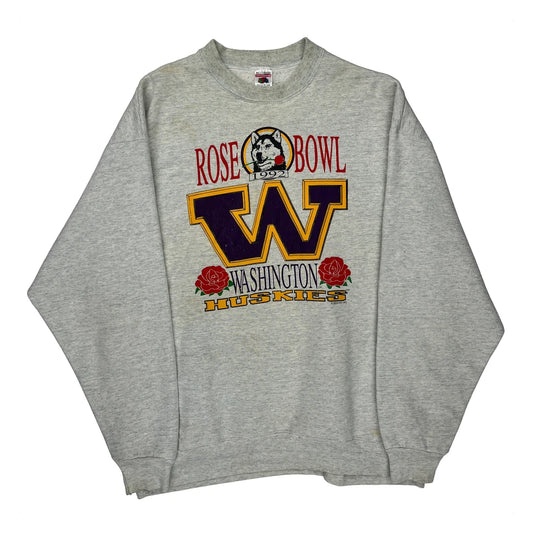 Washington Huskies Fruit Of The Loom College Sweatshirt - XL Grey Cotton Blend