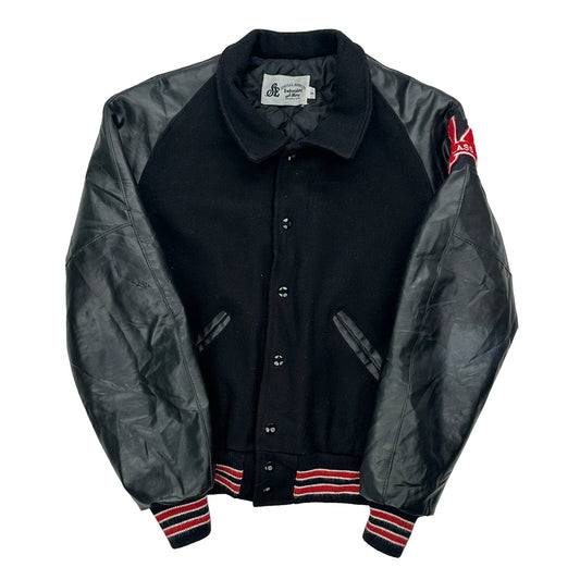 Unbranded Varsity Jacket - Small Black Wool Blend