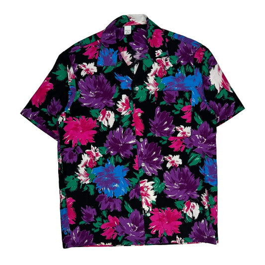 Unbranded Floral Hawaiian Shirt - Medium Multicoloured Cotton
