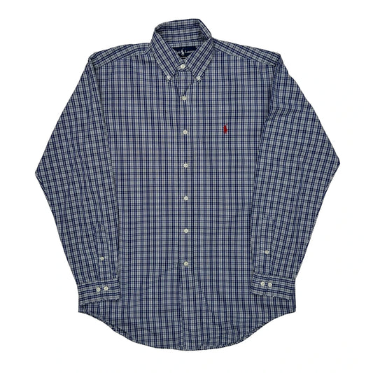 Vintage Ralph Lauren Checked Shirt - Medium Blue Cotton