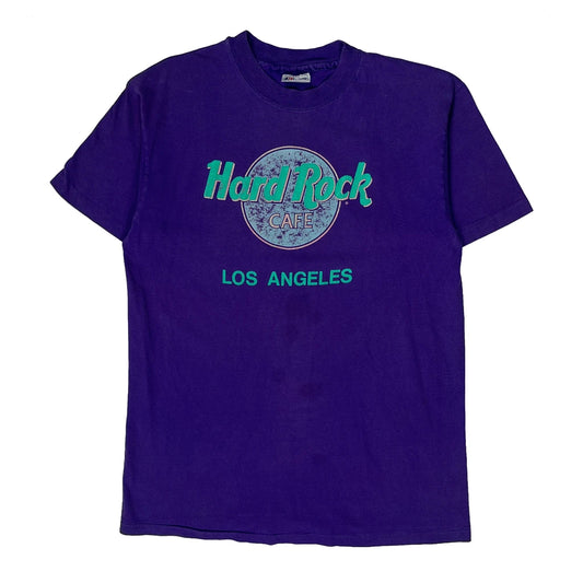 Los Angeles Hanes Graphic T-Shirt - Large Purple Cotton