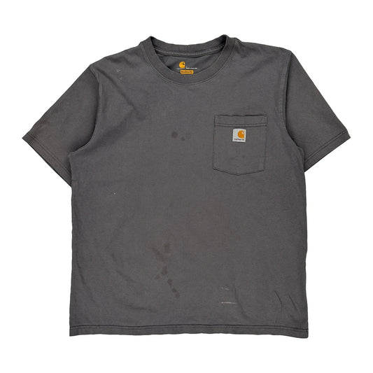 Carhartt T-Shirt - Large Grey Cotton