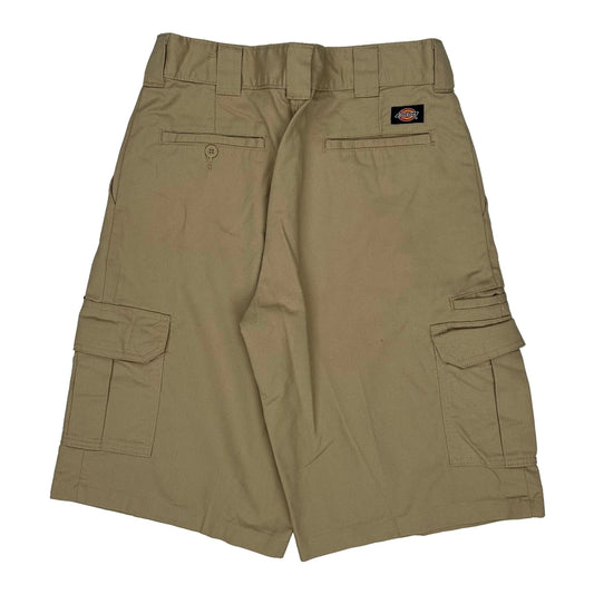 Dickies Baggy Cargo Shorts - 33W 10L Beige Cotton