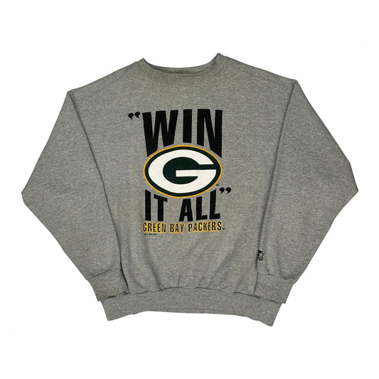 Vintage Made In USA, Green Bay Packers Starter Nfl Sweatshirt - XL Grey Cotton