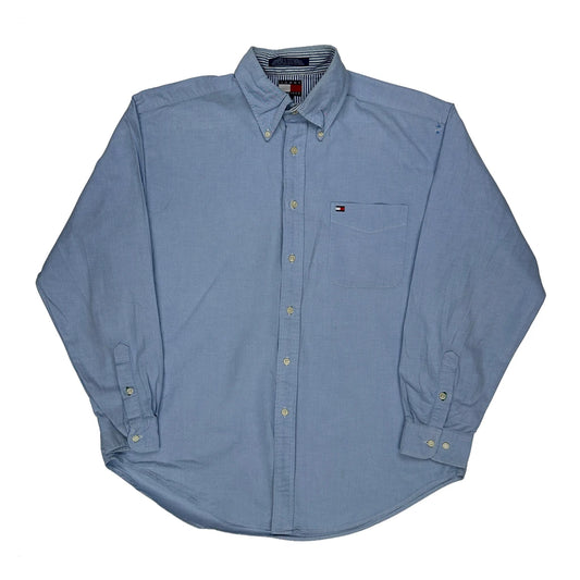 Tommy Hilfiger Shirt - Large Blue Cotton
