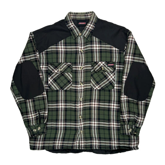 Dickies Checked Overshirt - XL Green Cotton