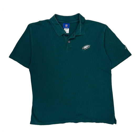 Philadelphia Eagles Nfl Polo Shirt - Medium Green Cotton