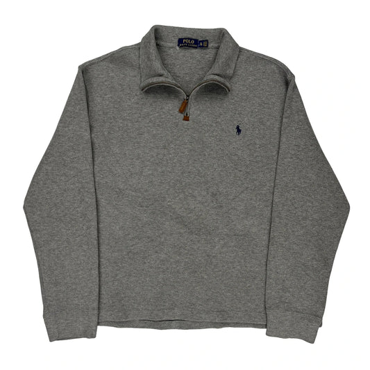 Polo By Ralph Lauren 1/4 Zip - XL Grey Cotton