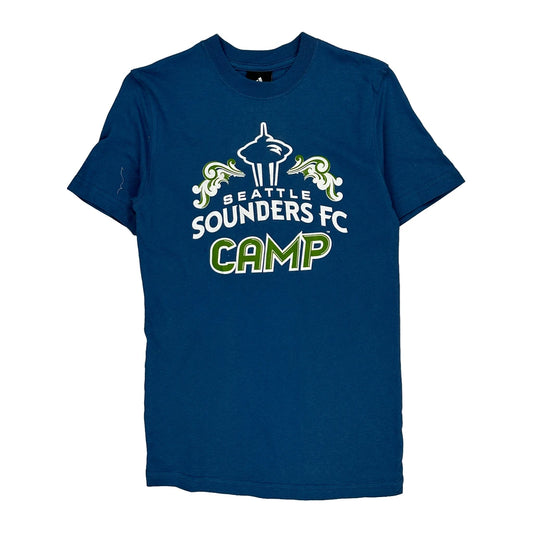 Seattle Sounders Fc Adidas Graphic T-Shirt - Large Blue Cotton
