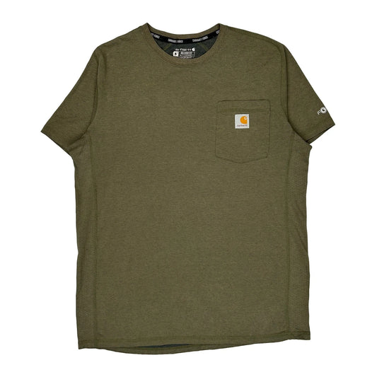 Carhartt T-Shirt - Medium Green Cotton Blend