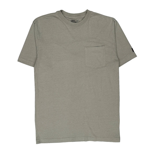 Vintage Dickies Tall T-Shirt - Large Beige Cotton Blend