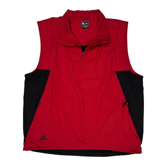 Vintage Adidas Windbreaker - XL Red Polyester