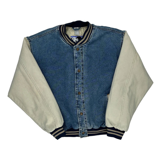 Unbranded Varsity Jacket - Medium Blue Cotton