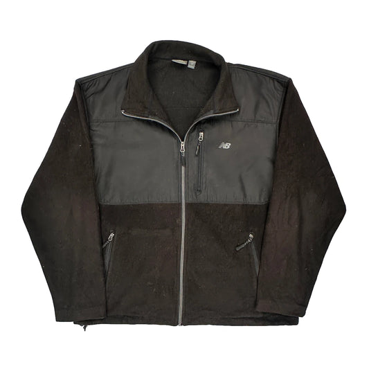 New Balance Fleece Jacket - Large Black Polyester