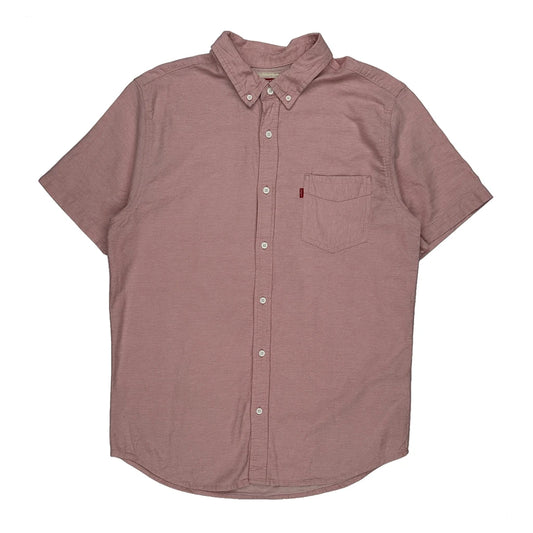 Vintage Levis Short Sleeve Shirt - Large Pink Cotton