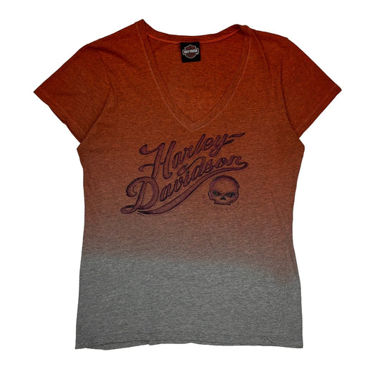 Vintage Thunderbird Harley Davidson T-Shirt - Medium Orange Cotton