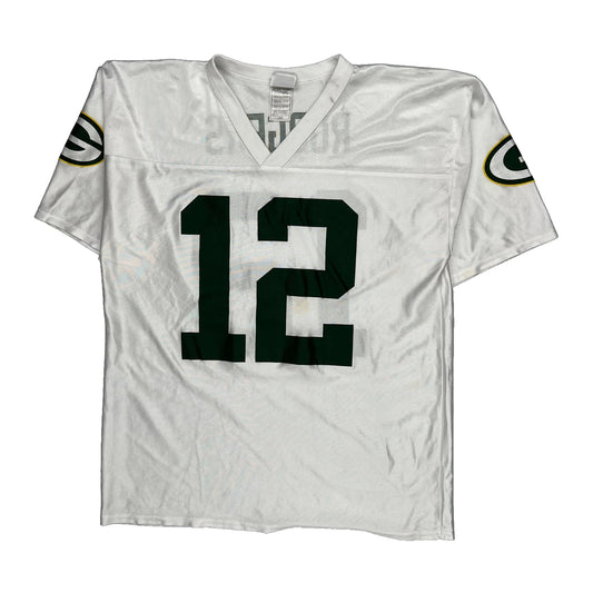Green Bay Packers N.F.L. Team Apparel Football Jersey - Large White Polyester