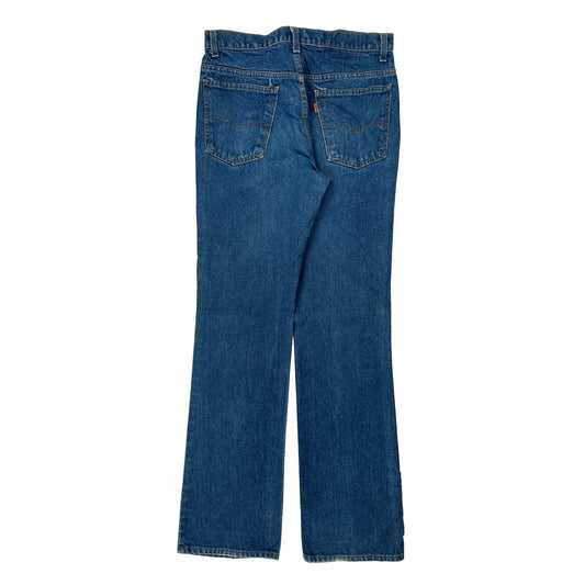 Vintage 80S 90S Levis Orange Tab Boot Cut Jeans - 32W 35L Blue Denim