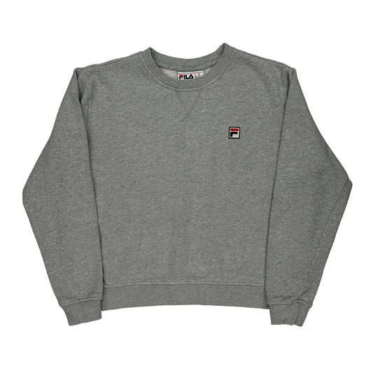 Fila Sweatshirt - XL Grey Cotton Blend