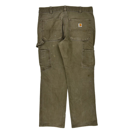Carhartt Carpenter Trousers - 34W 29L Brown Cotton