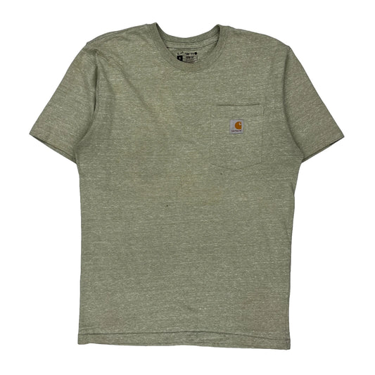 Carhartt T-Shirt - Small Green Cotton