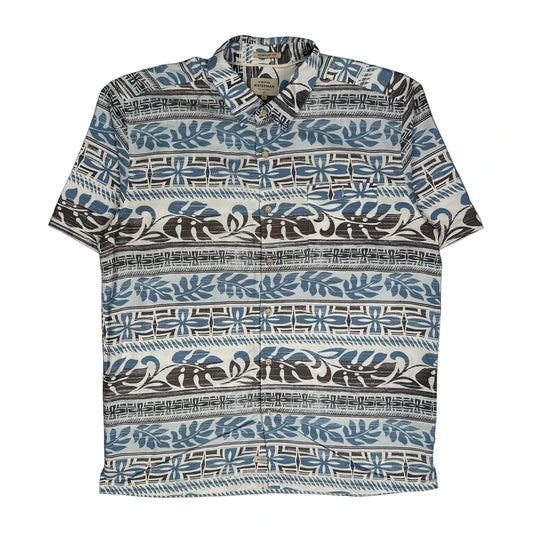 Quiksilver Floral Hawaiian Shirt - XL White Viscose
