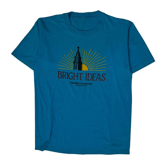 Bright Ideas Slogan Unbranded Graphic T-Shirt - Large Blue Cotton