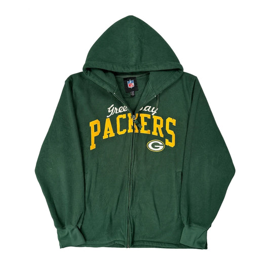 Vintage Green Bay Packers Nfl Football Fleece - XL Green Polyester